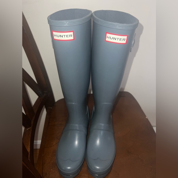 Hunter Shoes - Tall Grey Hunter Boots size 7